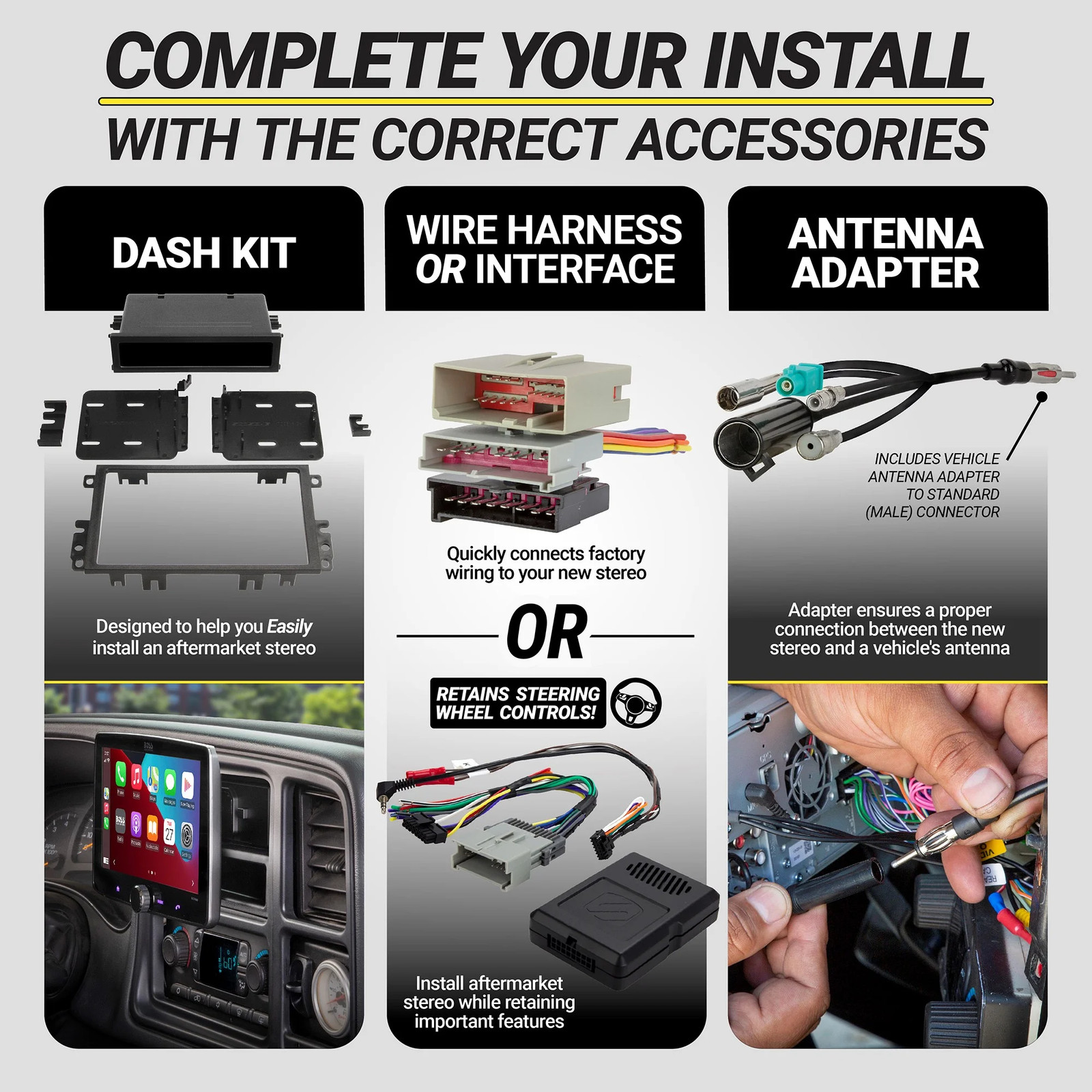 CP-71WA Single DIN 6.5″ Color Touchscreen Car Stereo with Bluetooth Connected Ap