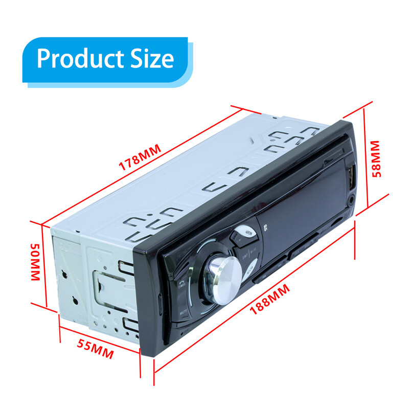 Single 1 Din Audio Digital Car Radio FM Charging USB/AUX/TF Bluetooth Player MP3