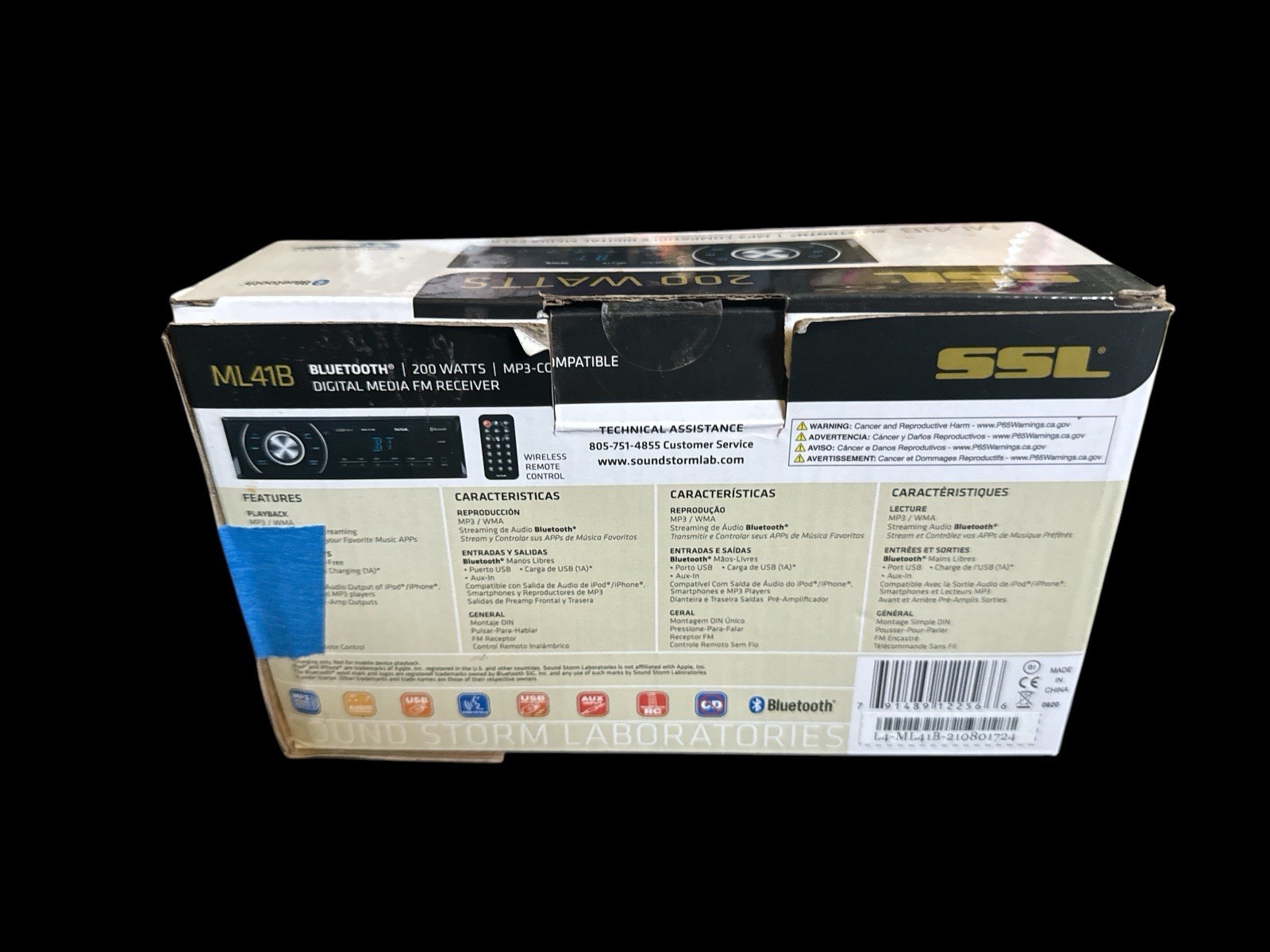 SSL ML41B Bluetooth MP3 Compatible Digital Media FM Receiver 200 Watts