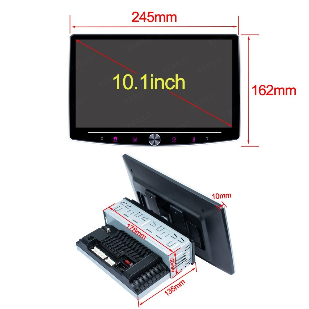 Car Touch Screen Smart Radio Player For Apple Carplay Android Auto Adapter +Cam