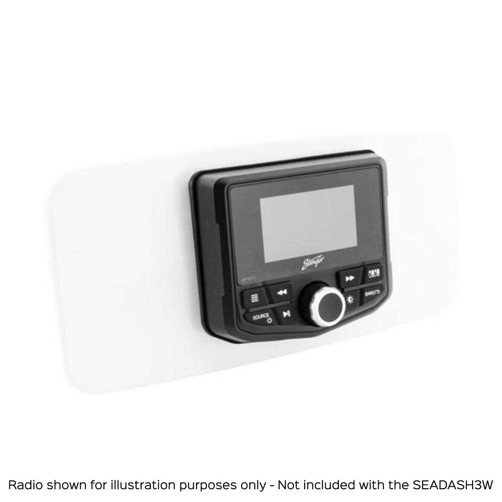 Wet Sounds WS-MC2 With Stinger Marine SEADASH3W 3″ Radio Kit – White