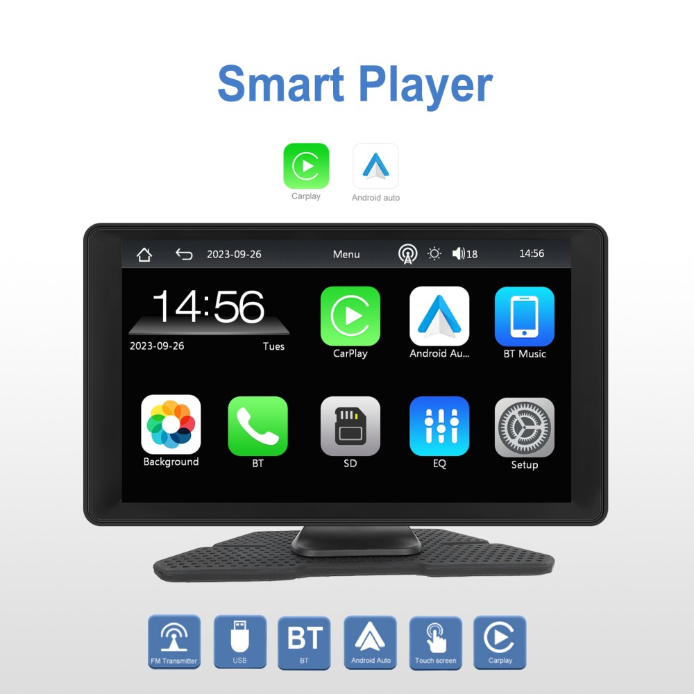 9inch Adjustable Car Stereo RadioWireless Apple Carplay Auto Touch Screen Camera