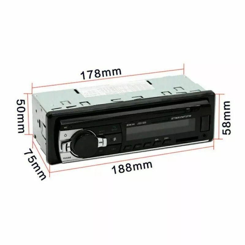 Bluetooth Car Stereo Audio In-Dash FM Aux Input Receiver SD USB MP3 Radio Player