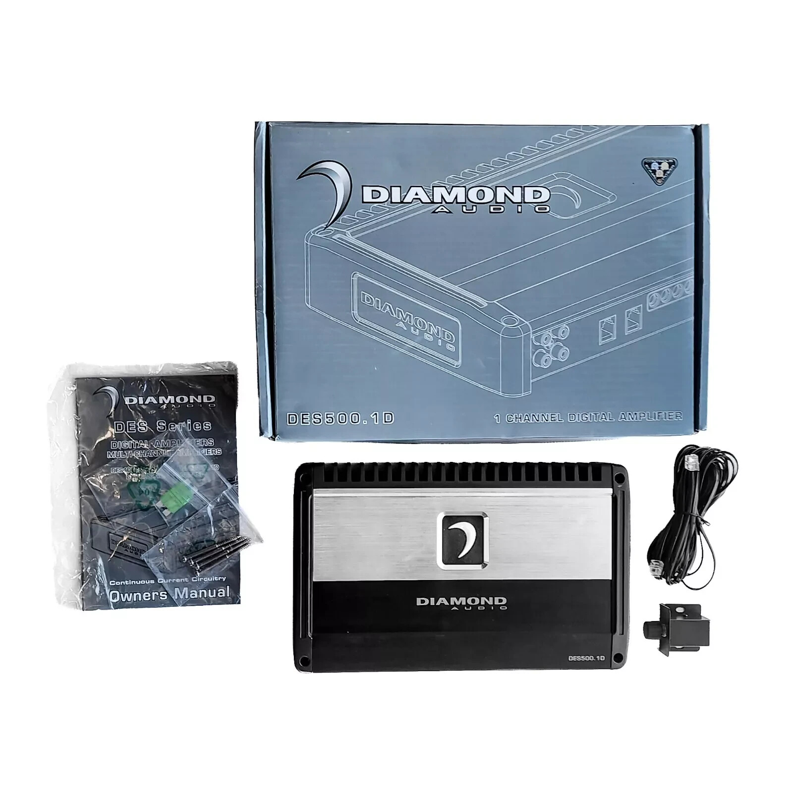 Diamond Audio DES500.1D -1 Channel Full Range Class D Amplifier (Refurbished)