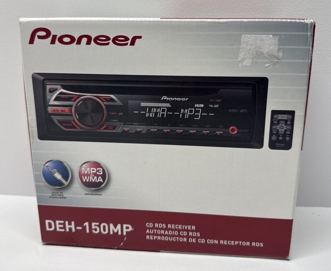 Pioneer DEH-150MP CD Player Car Stereo MP3 AM FM Radio 50W x 4 Chan Aux & Remote
