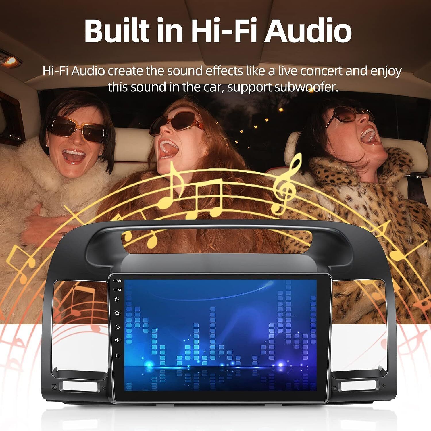 5G Wifi Radio HiFi SWC Backup Camera For 2002-06 Toyota Camry Carplay Android