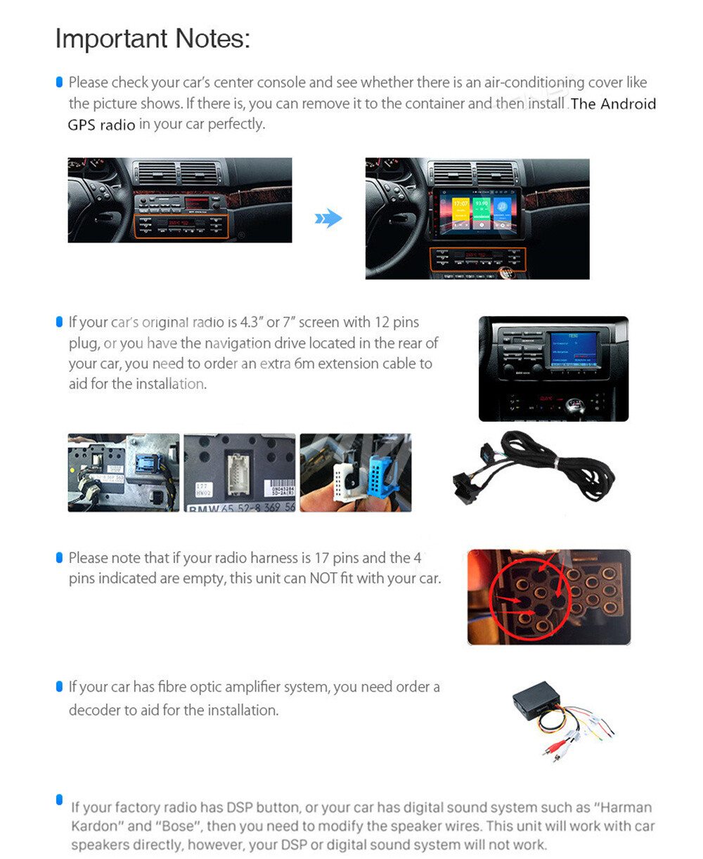 2DIN Car Radio MP5 Player Head Unit BT FM Fit For BMW E46 2-door Coupe 1999-2006