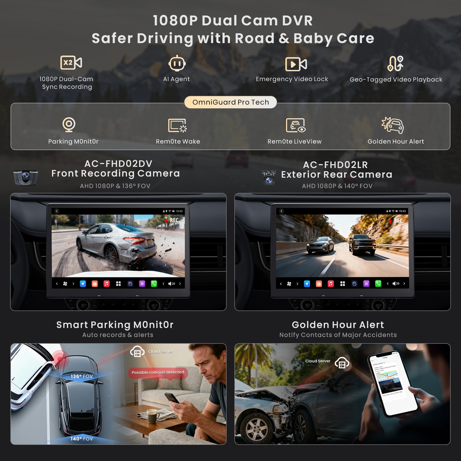 ATOTO X10 12.95IN 1& 2Din Android Car Stereo Wireless CP& AA AI Vision G-Sensor