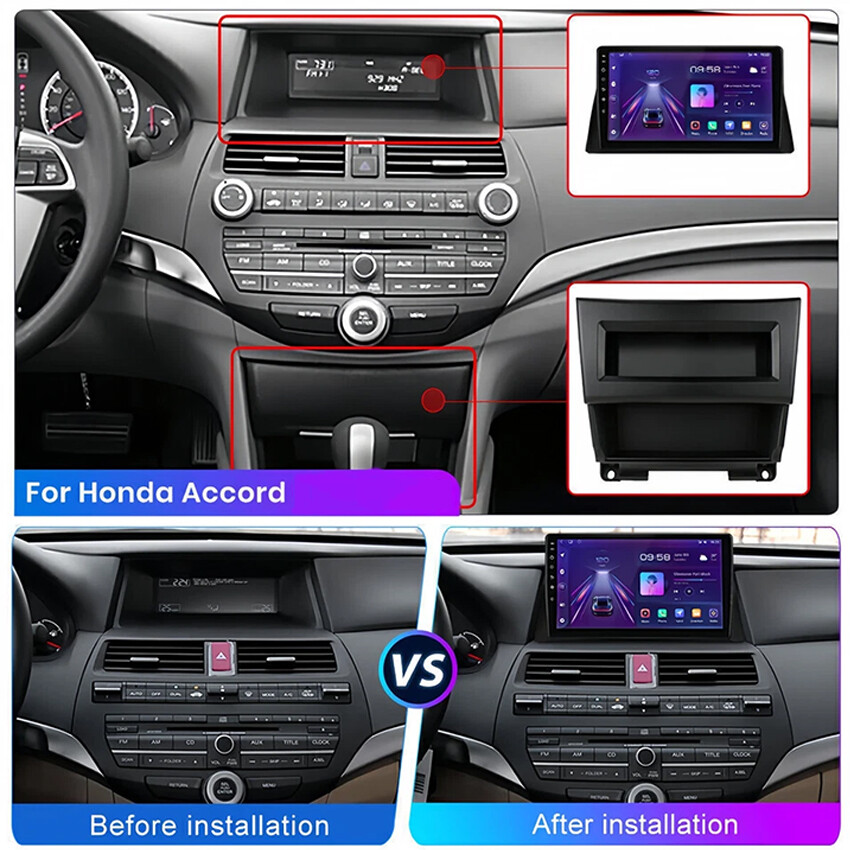 10.1” ANDROID 13.0 CARPLAY CAR STEREO RADIO GPS NAVI FOR HONDA ACCORD 2008-2012