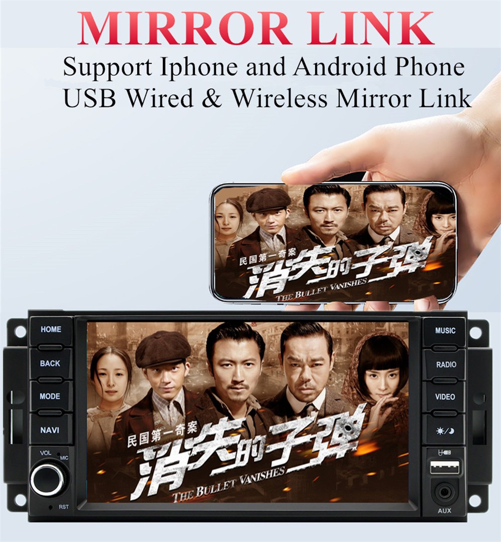 Car Stereo Radio GPS Player WIFI BT For Carplay FFit For Jeep Compass 2010-2016