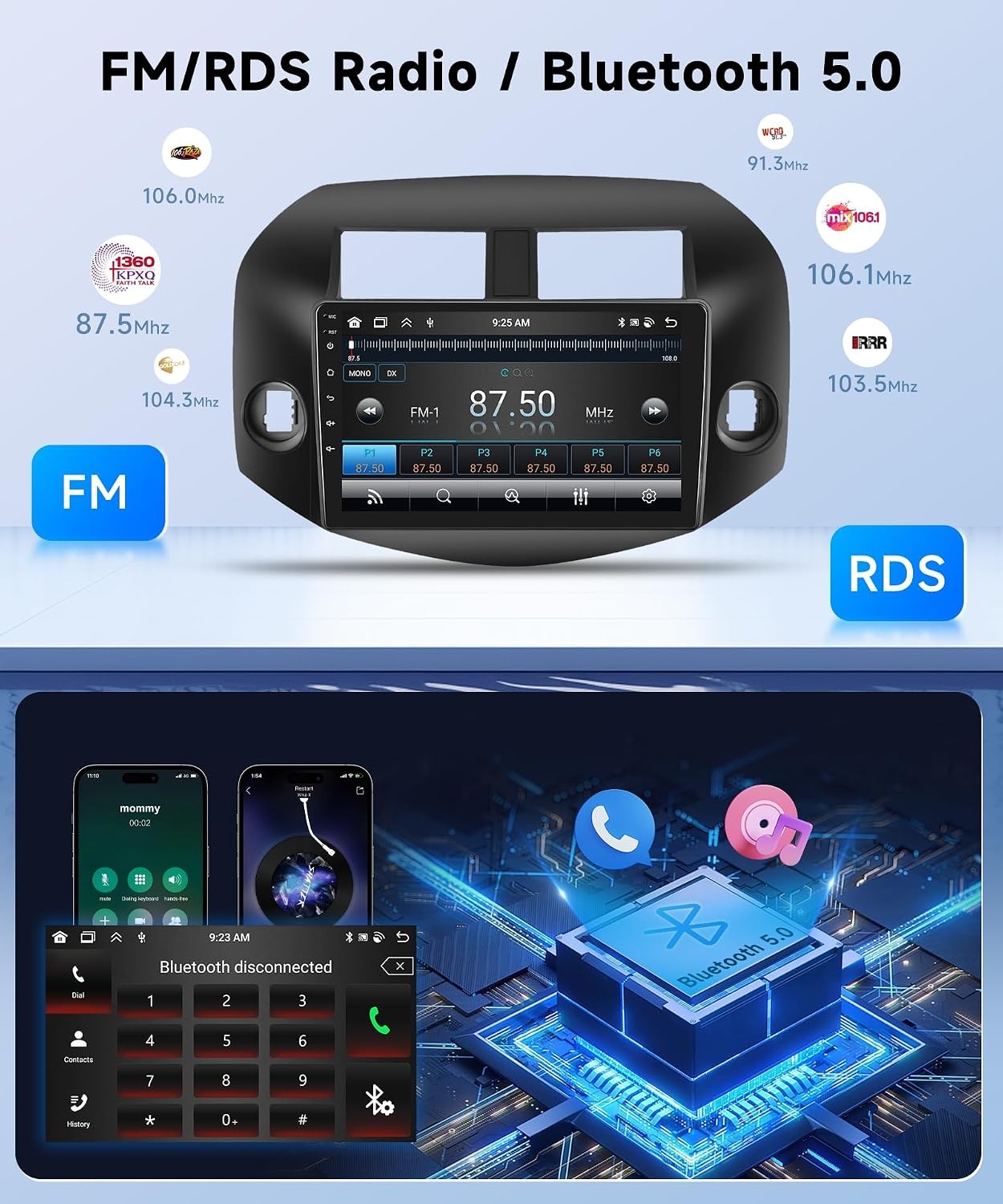 Radio GPS Carplay 8 Core 64G Car Stereo for TOYOTA RAV4 2006 – 2012 Android Auto
