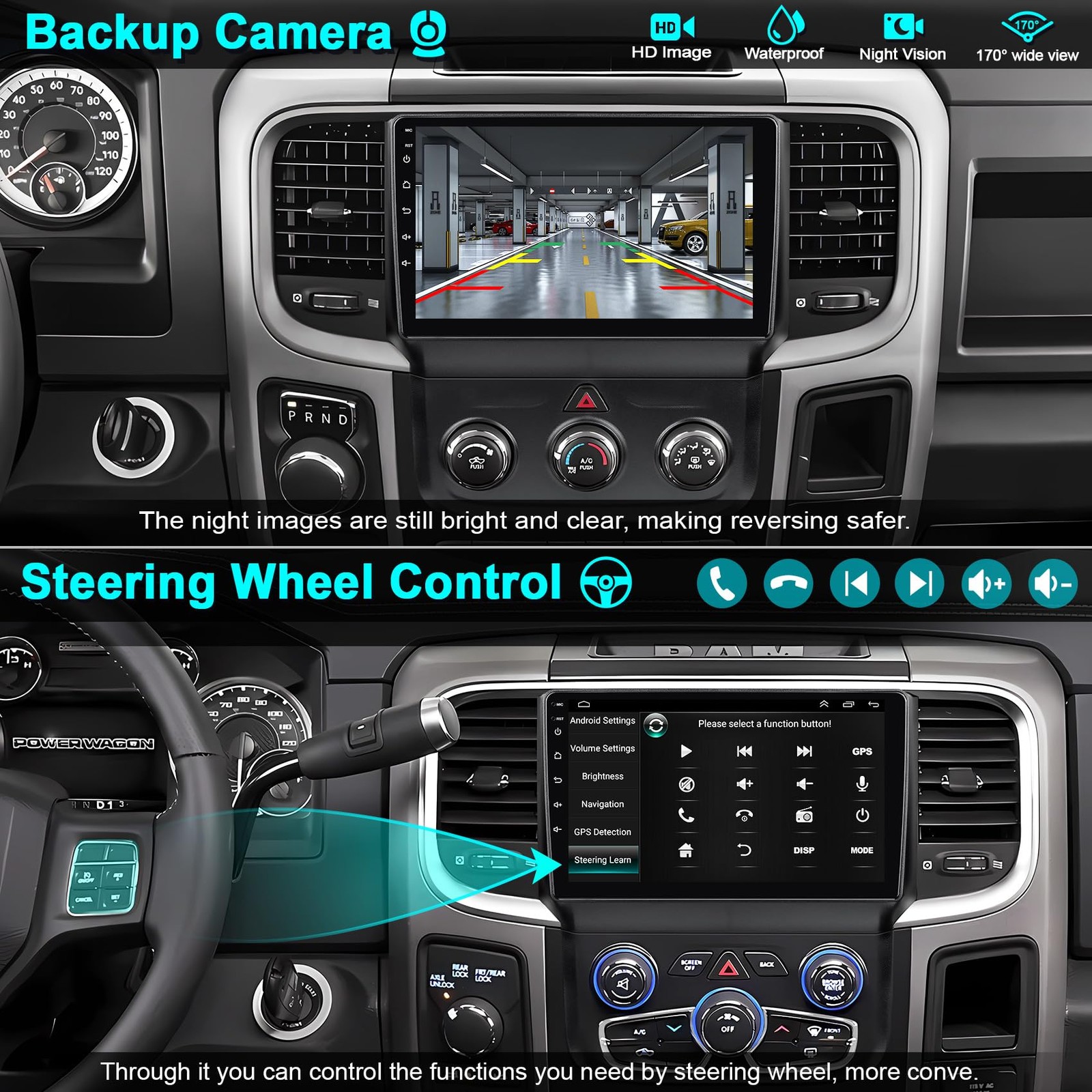 8-core 4G+64G Car Radio for Dodge 2013-2018 RAM 1500/2500/3500(Manual & Auto …