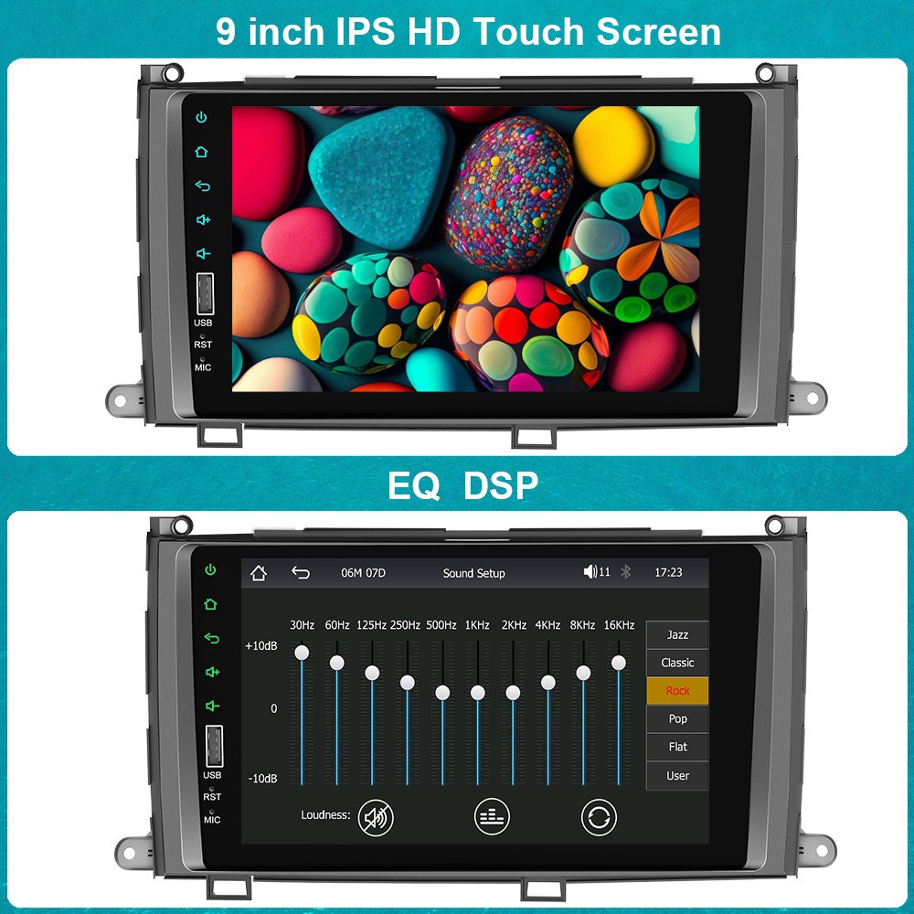For Toyota Sienna 2011 2012 2013 2014 AM/FM Radio Bluetooth MP5 Player CarPlay