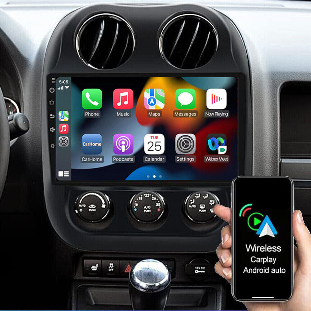 4+64GB For Jeep Compass 2010-2016 Radio Stereo GPS Nav Android 13 Apple Carplay