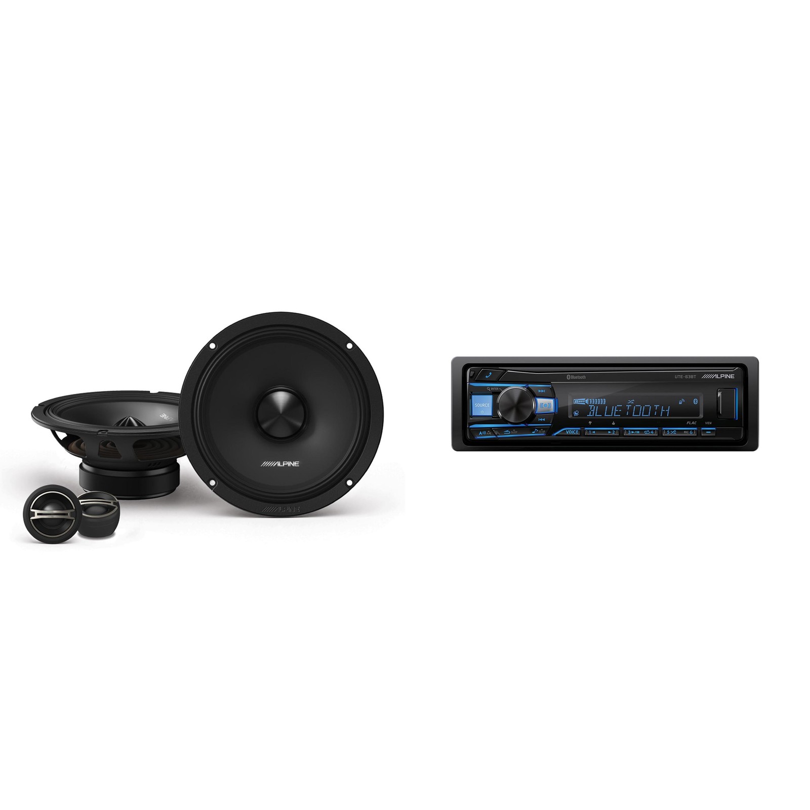 Alpine UTE-63BT Bluetooth® Multimedia Receiver (Does Not Play CDs) with DM-65…