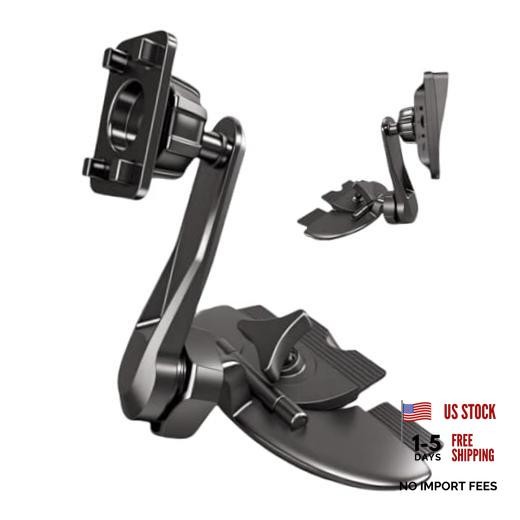 Extended Arm CD Slot Mount for CarPlay Screen Adjustable 360° Rotating 360°
