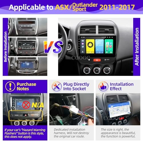 for Mitsubishi Outlander Sport 2011-2017 Radio Upgrade Compatible with