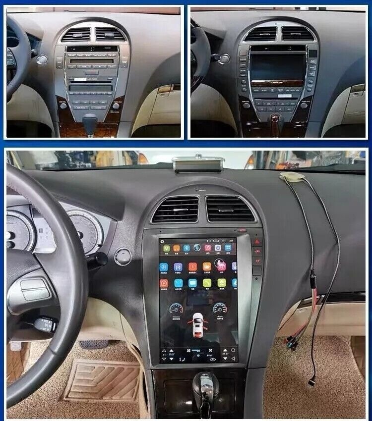 12.8″ Android Carplay GPS Stereo Radio Screen For Lexus ES240/350 2006-2012