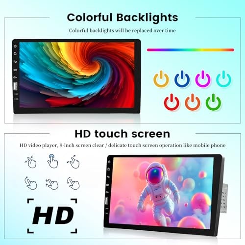 9 Inch Car Radio Single Din Car Stereo 1080P Touch Screen with Mirror Link