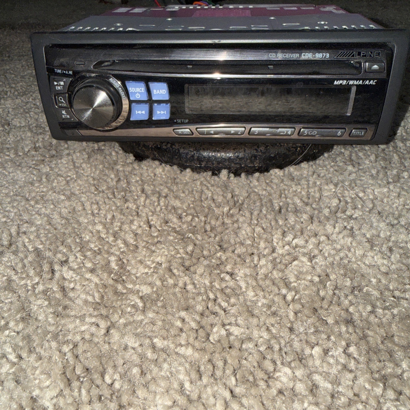 Alpine Car Stereo In Dash Head Unit CDE-9873 Old School Working CD Player!