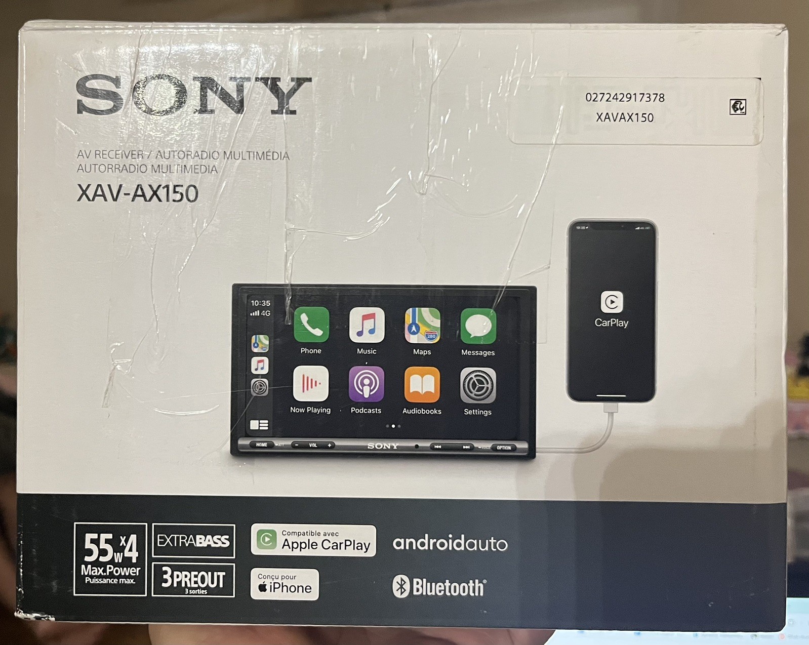 SONY XAV-AX150 6.95″ Apple CarPlay Android Auto AV Digital Media Receiver