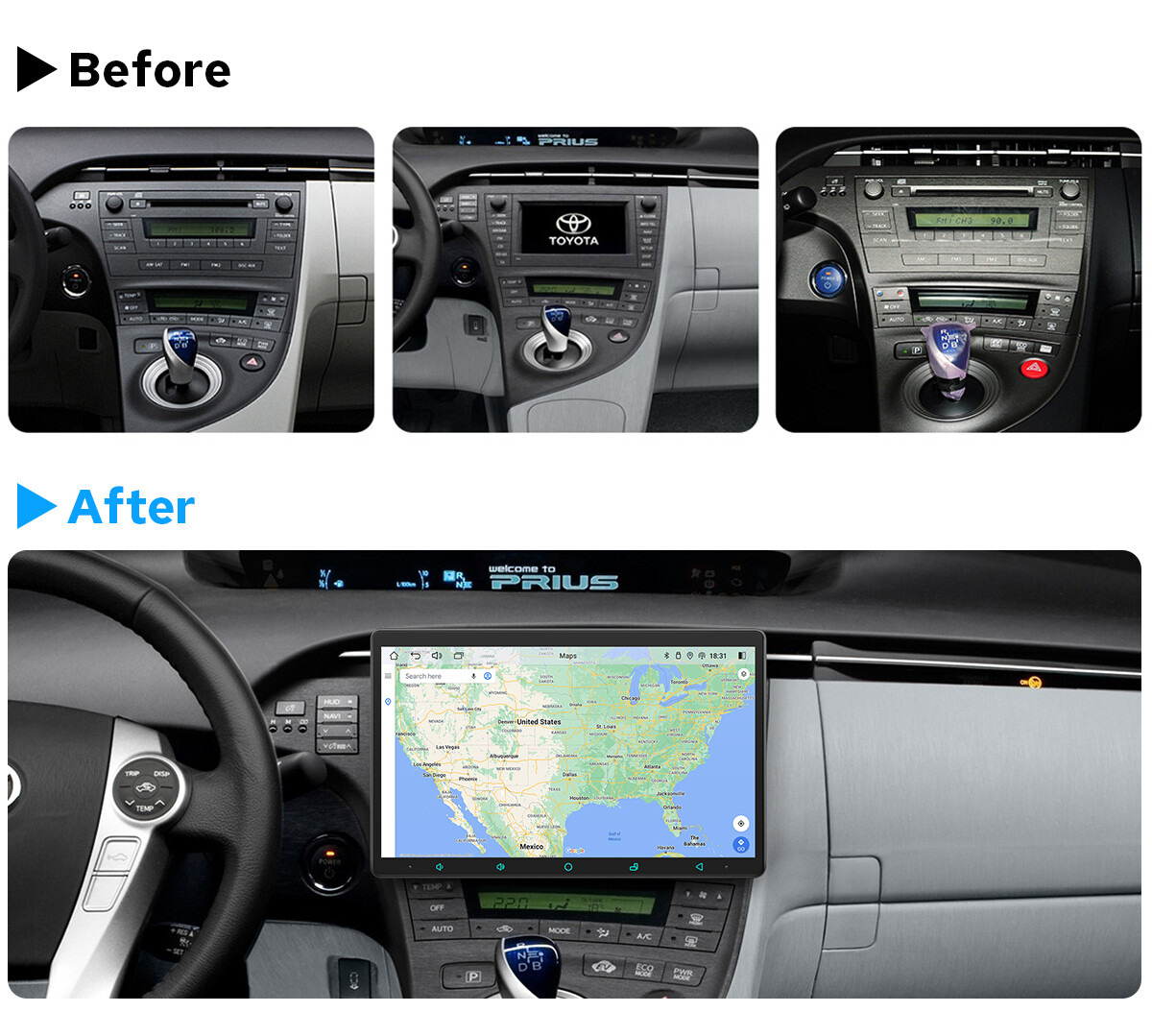 For Toyota Prius 2009-2015 JOYING 11.6 Inch Android12 Car Radio Headunit 8+128GB