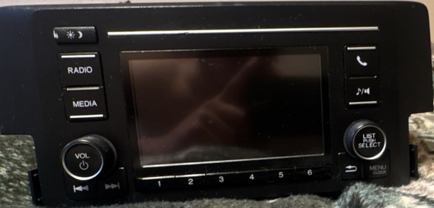 Honda Civic OEM Radio 39100-TBA-A41 2 DIN Aux Input Bluetooth Ready SWC 2016 lx