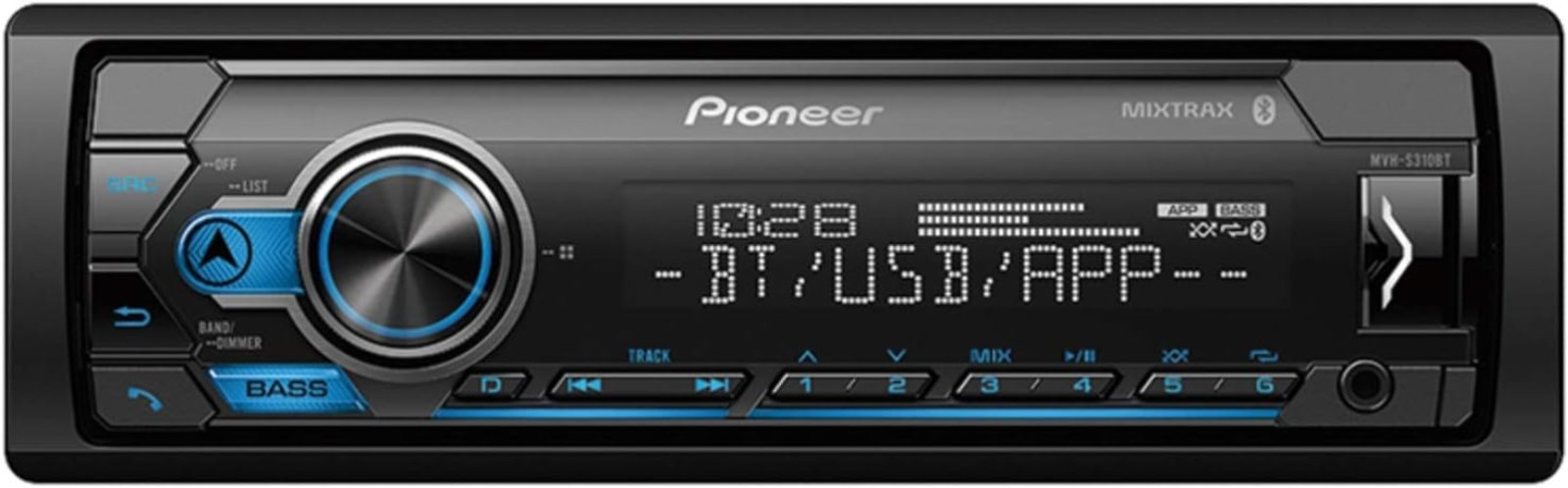 MVH-S310BT Single Din Built-In Bluetooth, MIXTRAX, USB, Auxiliary, Pandora, S…