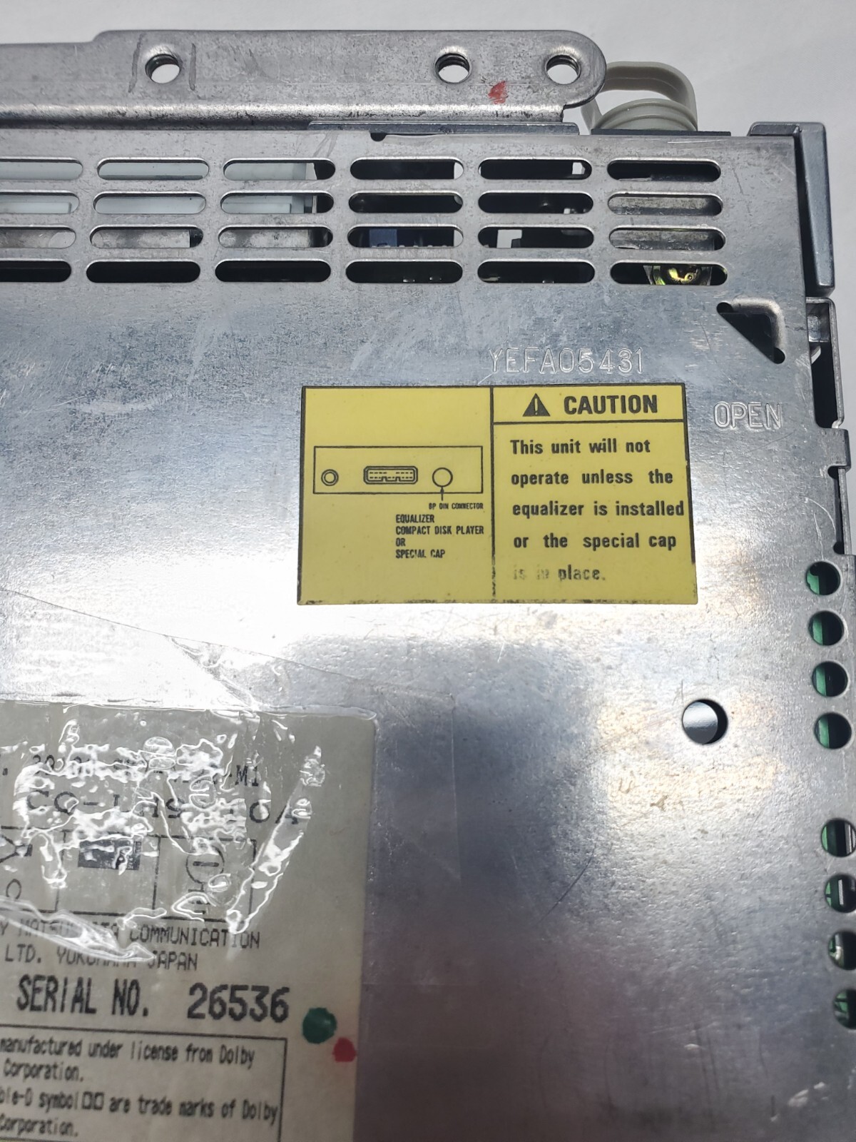 Acura Radio Stereo Tape Deck Model 39100-SK7-A122-M1