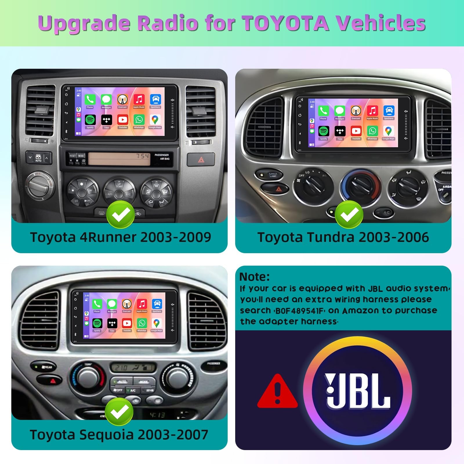 4G+64G Car Radio for Toyota 4Runner 2003-2009, Tundra 2003-2006, Sequoia 2003…