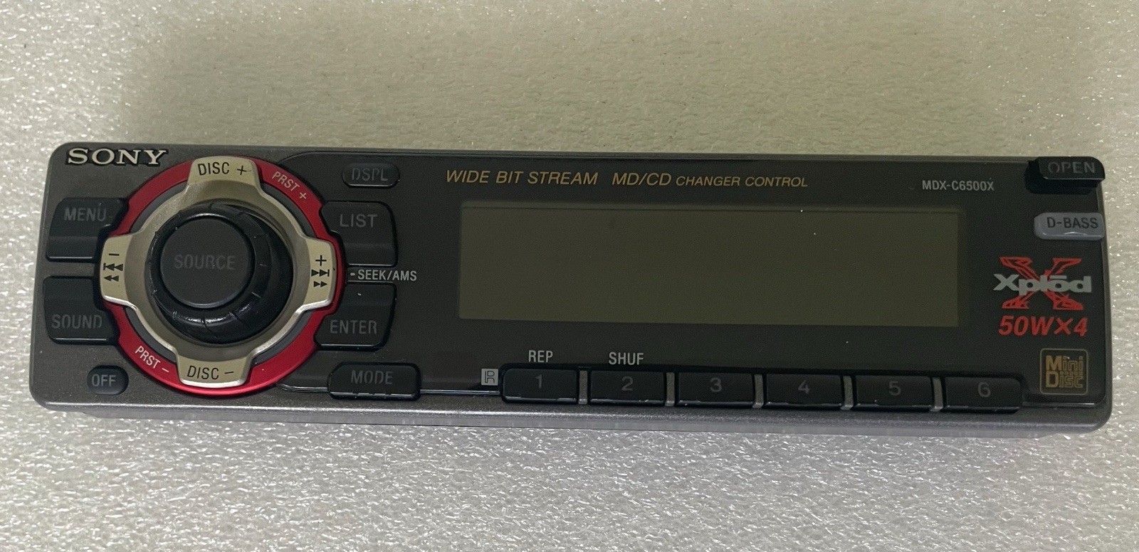 Sony Mini Disk Player MDX-C6500X Car Stereo MD Changer Controls