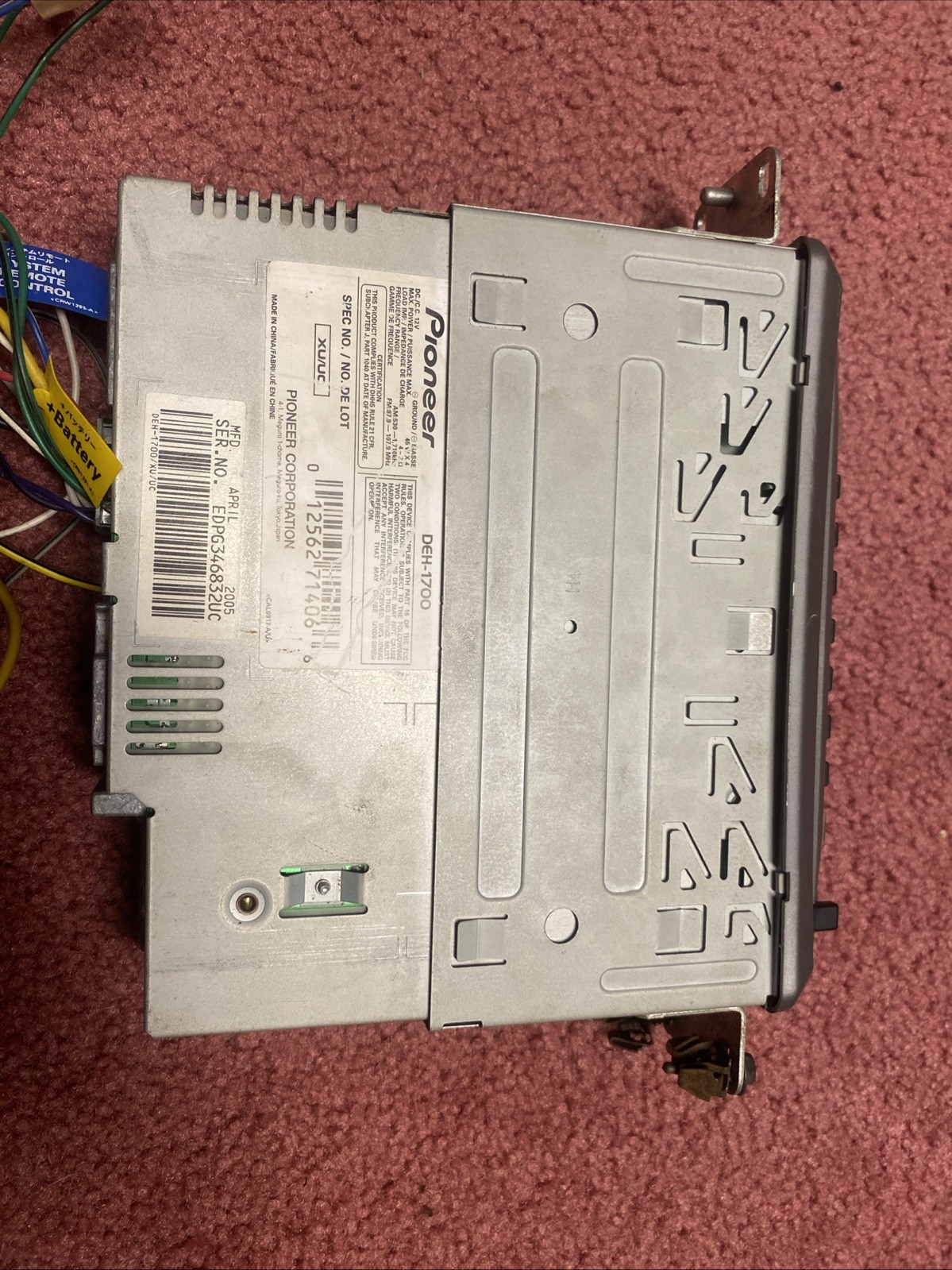 Pioneer Radio DEH-1700. Untested