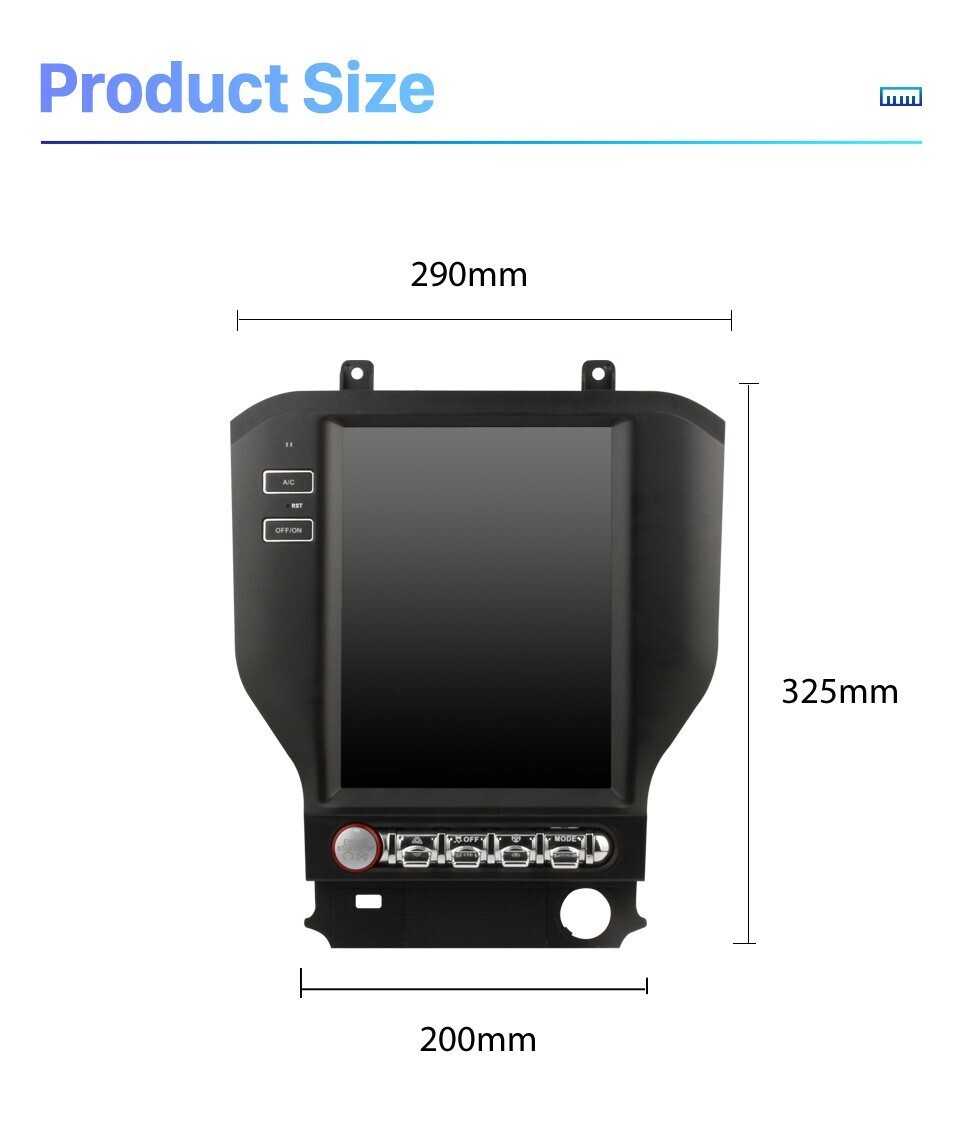 10.4″ Car Radio Android Tesla Screen Gps Navigation For Ford Mustang 2015-2022