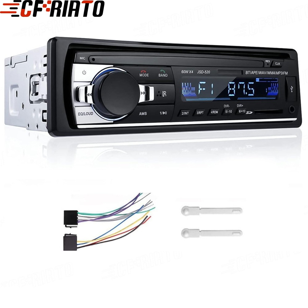 Bluetooth Single 1 Din Car Stereo Radio MP3 Player In-Dash FM USB SD Aux Input