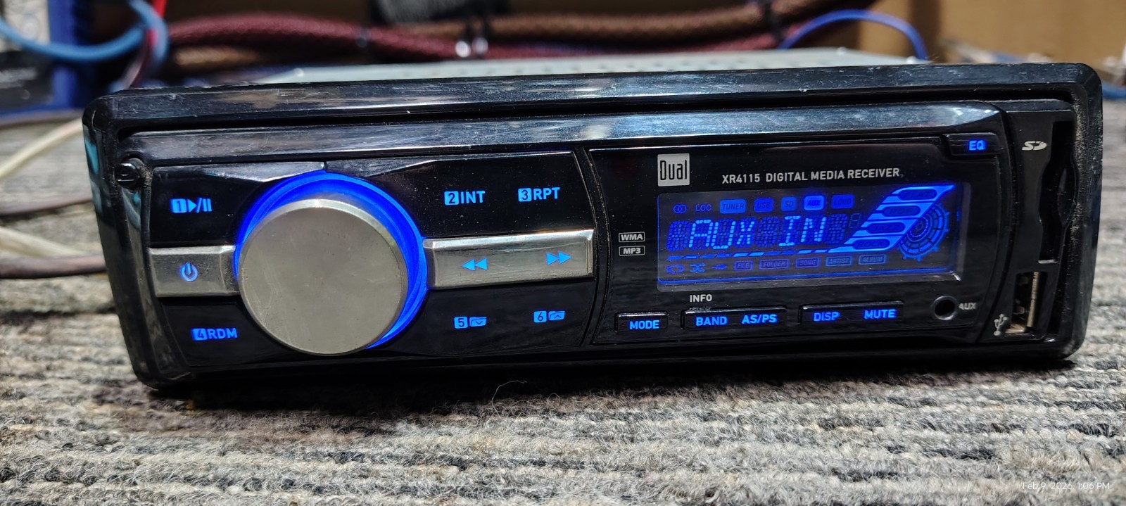Dual Electronics XR4115 Digital Media Receiver (No CD)/MP3/USB In Dash Receiver