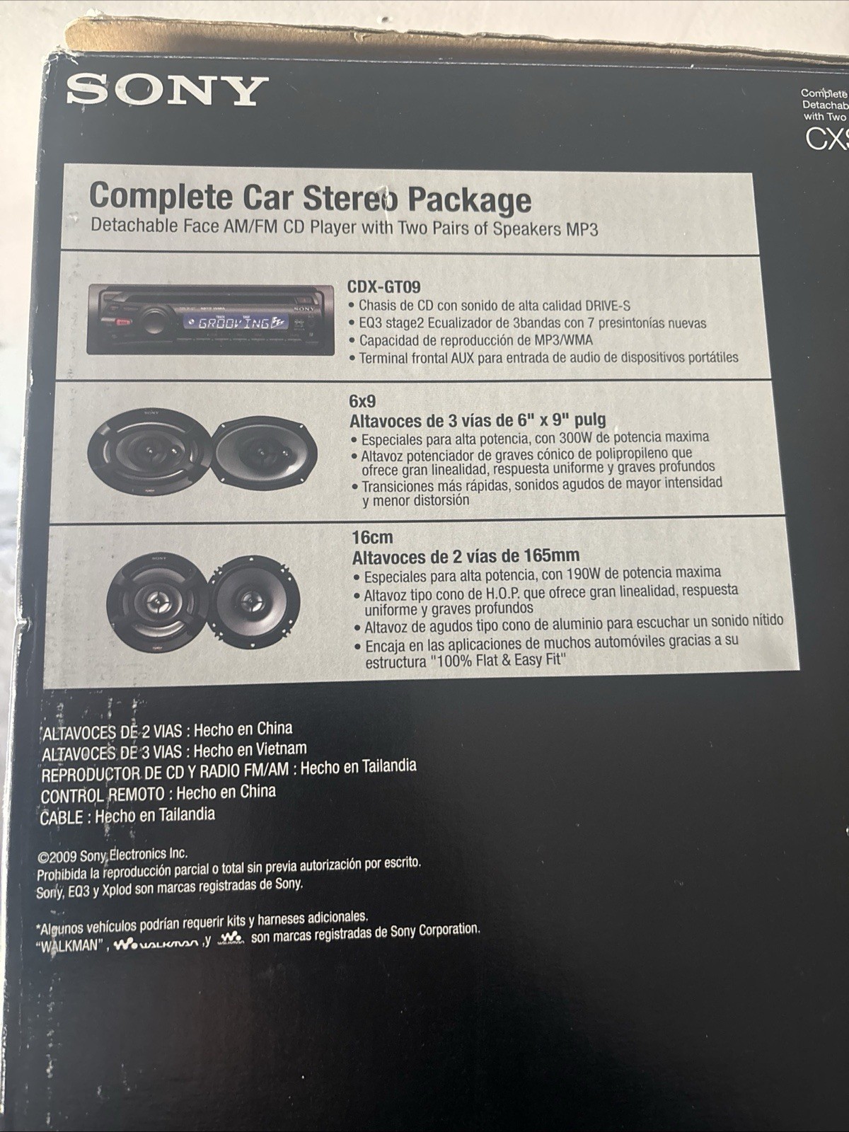 SONY Xplod CXS-GT09HP – 4 Speakers Only 6×9 And 6 1/2” NEW