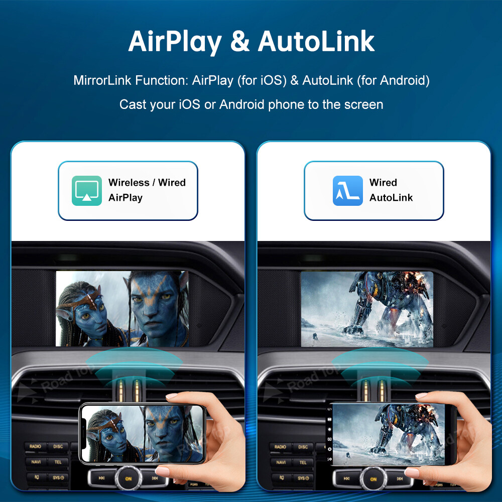 For Mercedes Benz C Class NTG4.5 Wireless CarPlay Android Auto Car Interface GPS
