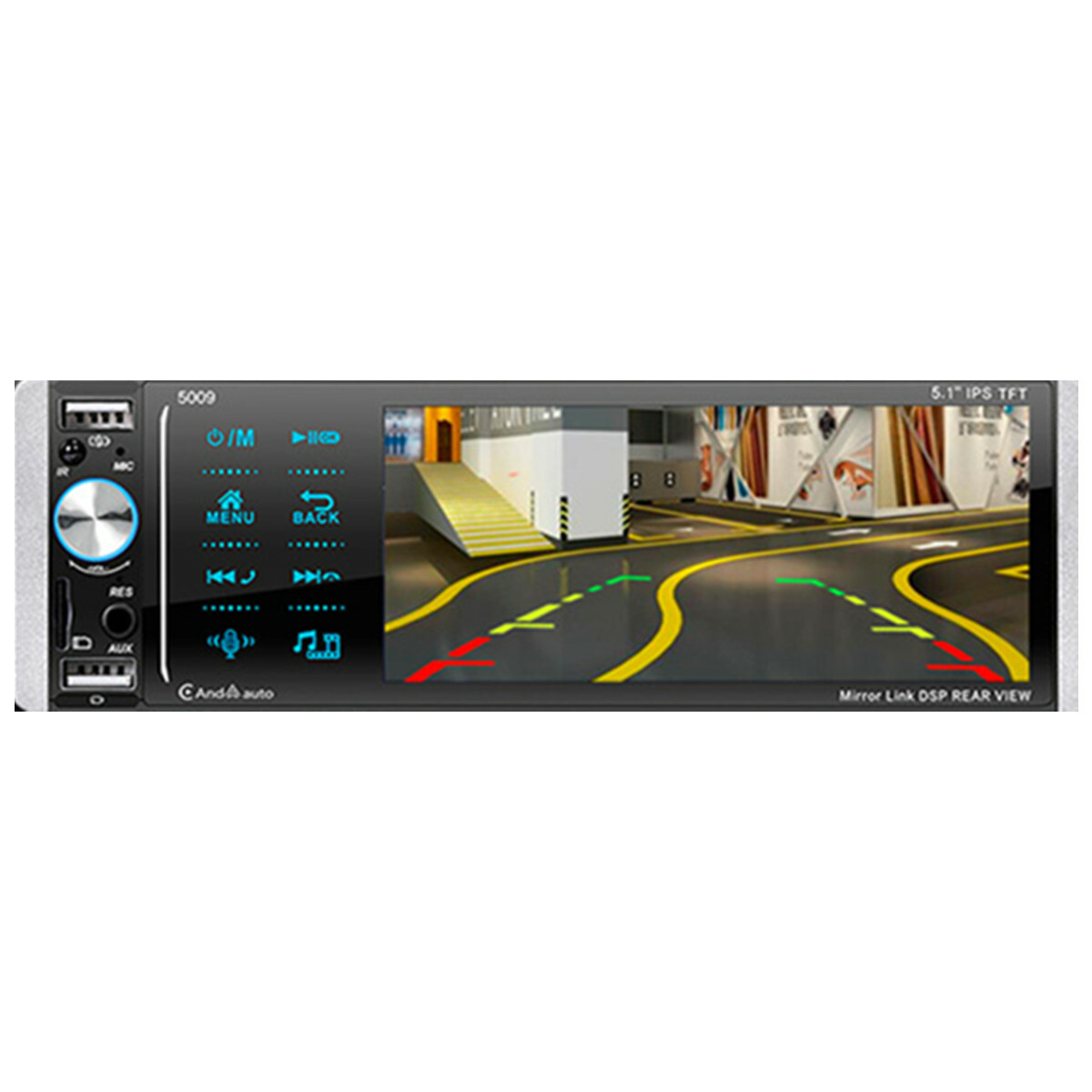 Single Din 5.1in Car Stereo Radio MP5 Player Touch Screen Mirror Link Bluetooth