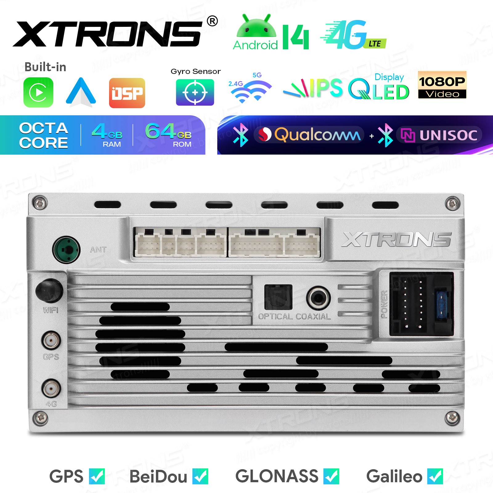 Android 14 Car Stereo For BMW E39 M5 E38 10.25″ QLED 4G 64G CarPlay Android Auto