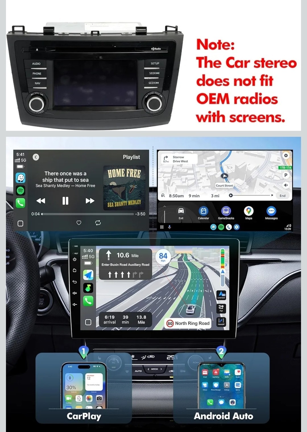 For Mazda 3 2010-2013 Android Auto 14 9″ Car Radio Stereo CarPlay WiFi Autoradio