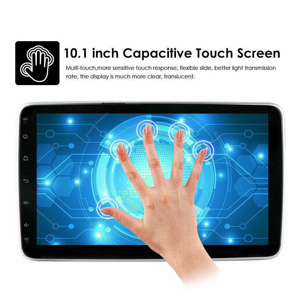 10.1″ Android 15 Rotatable Car Stereo Radio GPS Touch Screen 4+64GB Double 2DIN