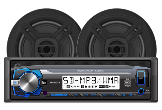 DUAL MCP103B – Digital Media Receiver with SD Card, USB Inputs and 6.5″ Speak…
