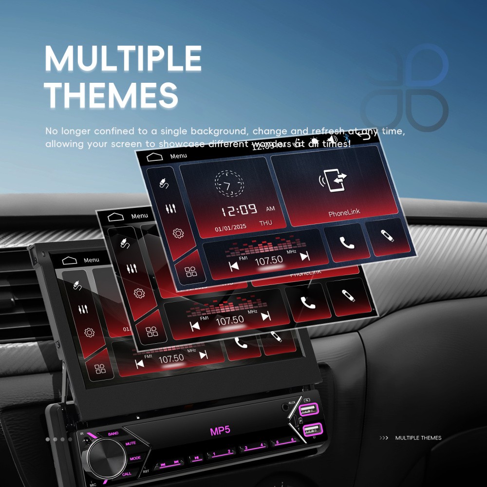 7″ Car Stereo Radio Single 1 Din Flip Out Touch Screen MP5 Player USB Bluetooth