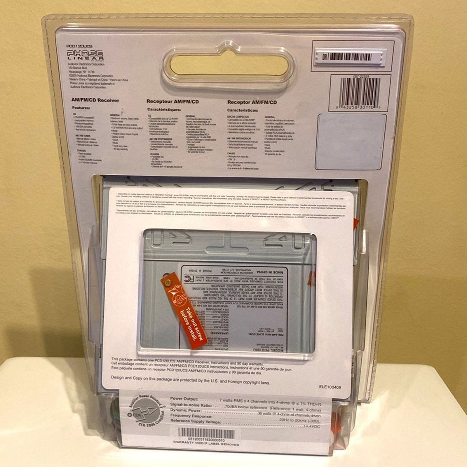 Phase Linear by Jensen 60 Watts AM / FM / CD Receiver 15×4 Watts Peak Power NIP