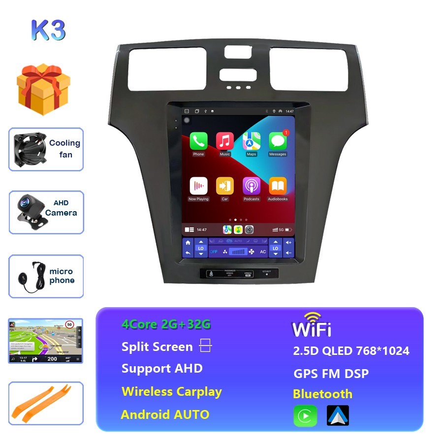 For 2001-2005 LEXUS ES300 ES330 ES250 Android 14 Carplay Car Stereo Radio GPS
