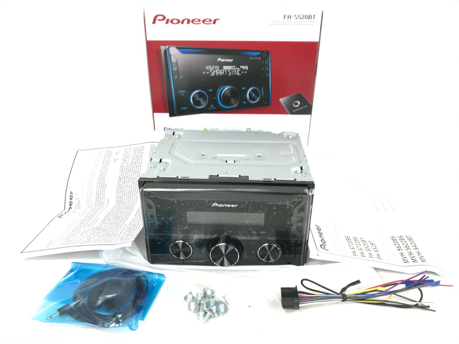 Pioneer FH-S520BT Bluetooth CD Player iPhone Android Pandora AM FM USB Aux 4-Ch