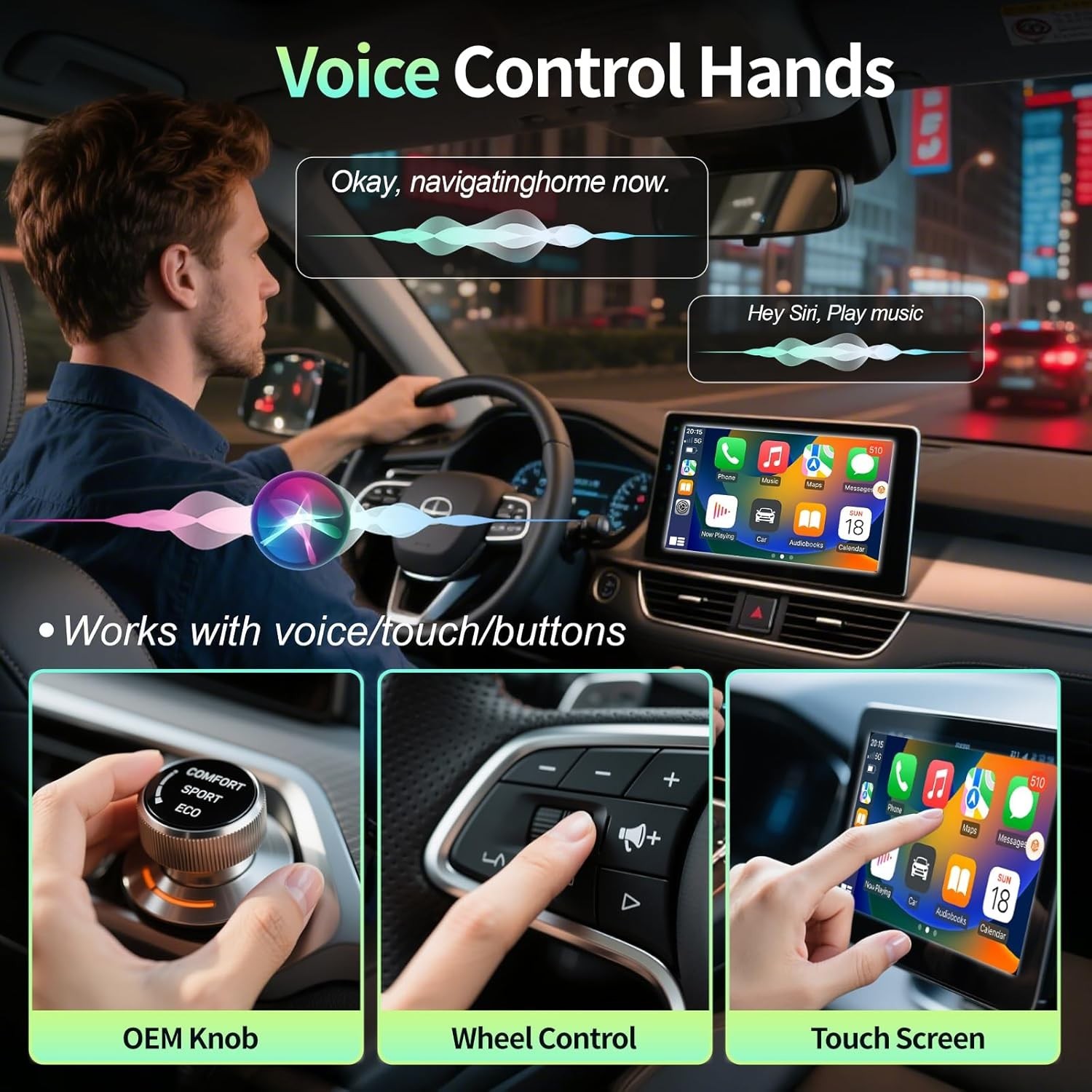 Wireless CarPlay Android Auto Adapter Bluetooth 5.4 USB C A 5G WiFi Stable