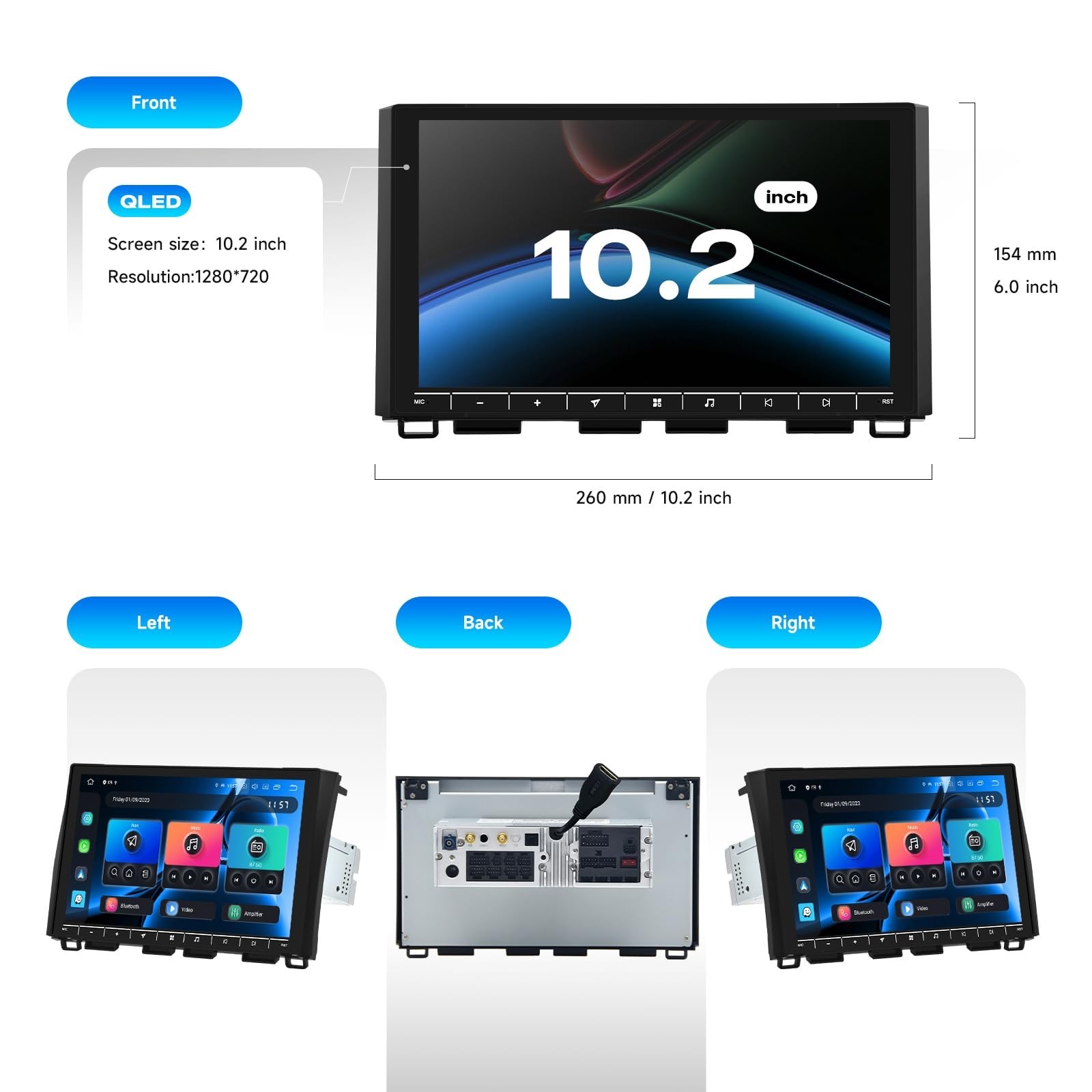 Dasaita Tundra Head Unit for 2014-2021 Toyota Tundra Upgrades with Wireless C…