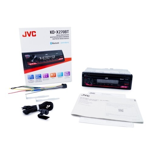 JVC KD-X270BT 1-DIN Digital Media Receiver Bluetooth USB 13-Band EQ AM/FM Radio