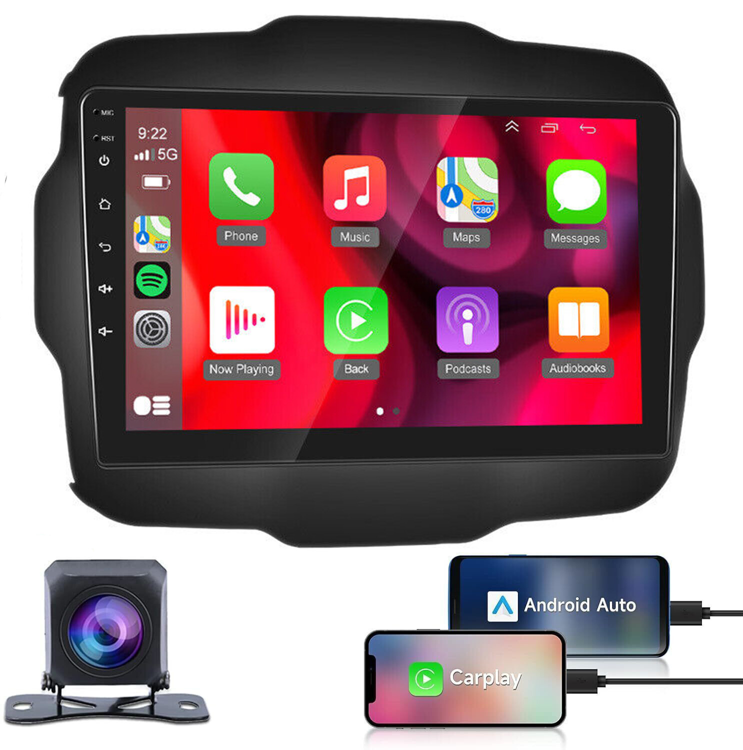 Wifi CarPlay Android 12.0 Car Radio Stereo For Jeep Renegade 2015-2020 GPS WIFI